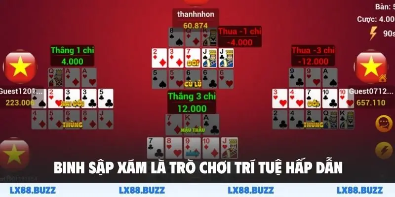 Binh sập xám là trò chơi trí tuệ hấp dẫn