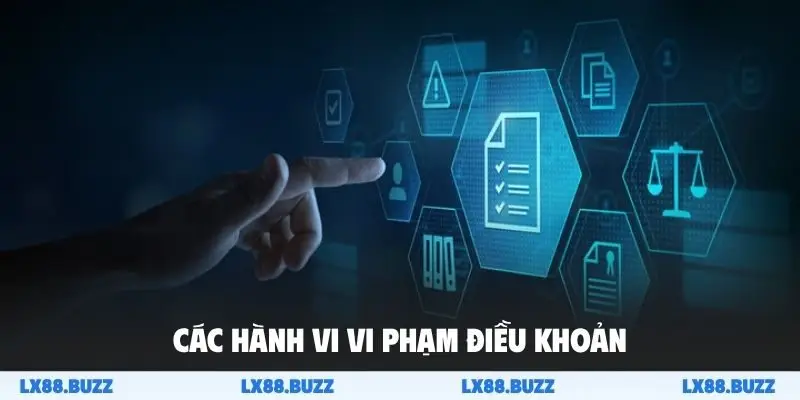 Các hành vi vi phạm điều khoản